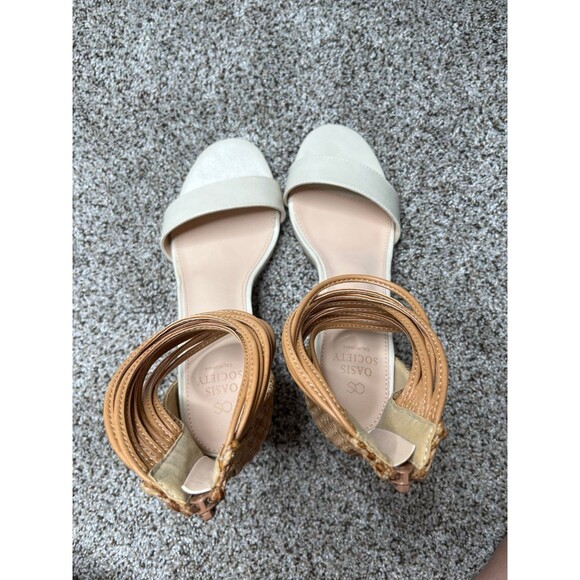 Women’s Wicker Heeled Sandal Shoes Size 9 #135 - Picture 7 of 12